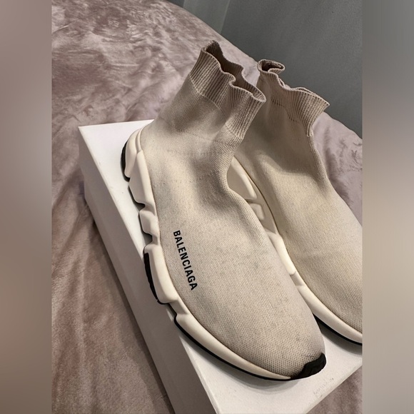 Balenciaga sock sneakers in white womens size 12 men’s size 10 - Picture 4 of 13